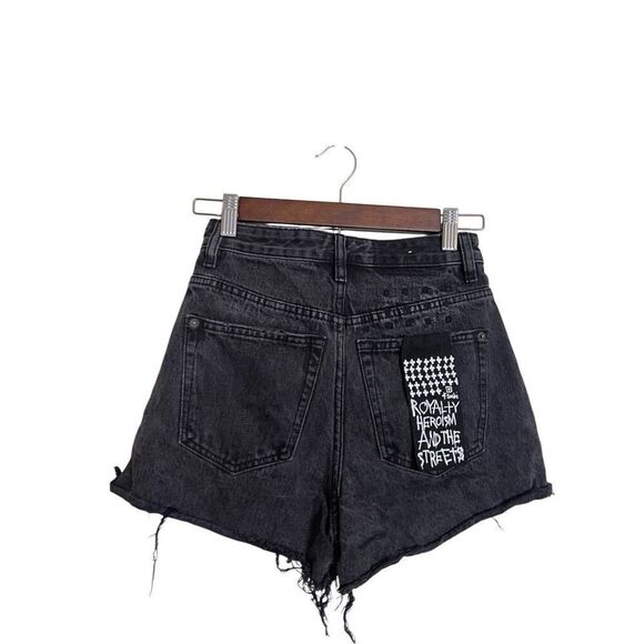 Ksubi Hi Line Short Washed Black Womans 24 - Picture 2 of 9